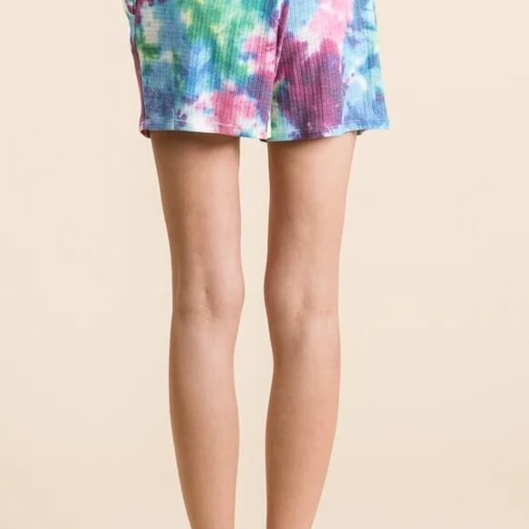 BiBi Tie Dye French‎ Terry Casual Shorts - Picture 9 of 10